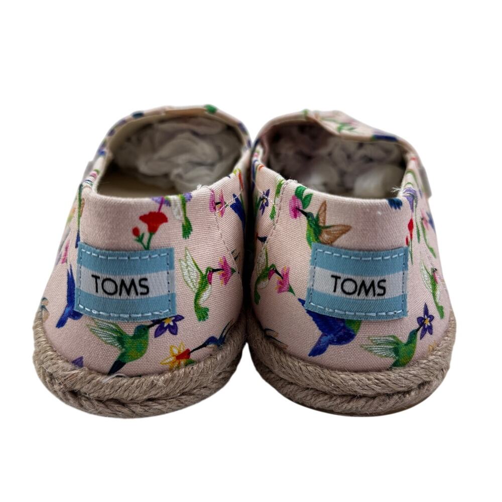 TOMS Classic Limited Edition Hummingbird Print Alpargatas Women's Size 7.5 - Picture 4 of 9